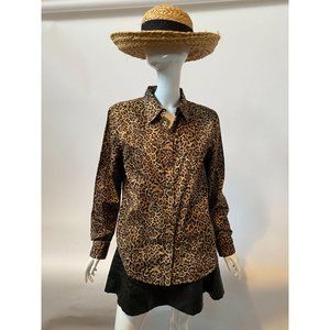 Chaps Classics Leopard Shirt sz Lg